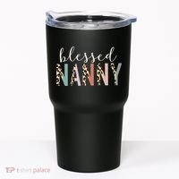 Blessed Nanny Cute Leopard Print Tumbler thumb 0