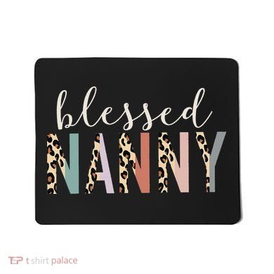 Blessed Nanny Cute Leopard Print Mousepad