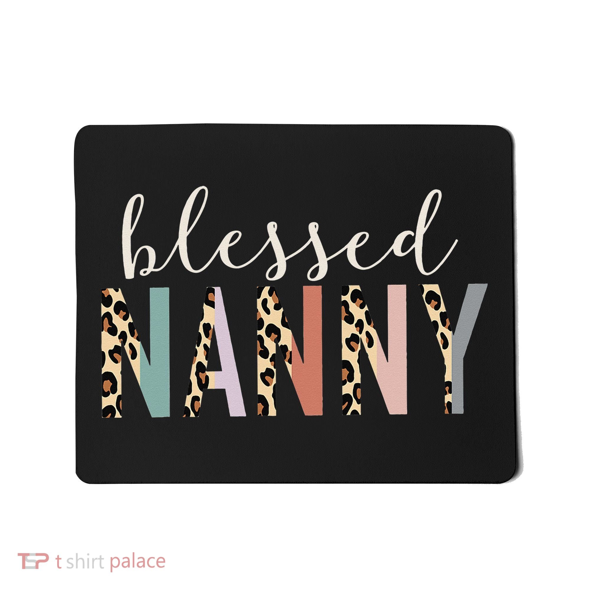 Blessed Nanny Cute Leopard Print Mousepad