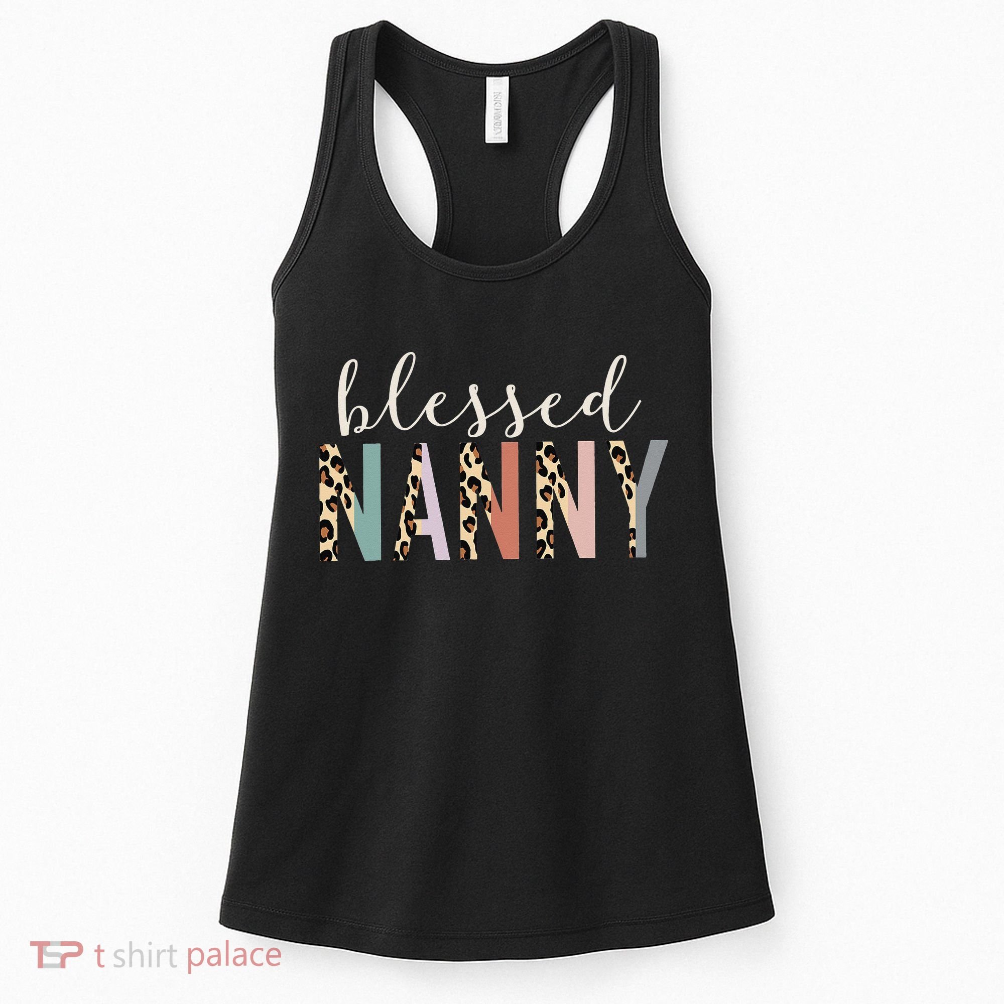 Blessed Nanny Cute Leopard Print Women's Tank Top
