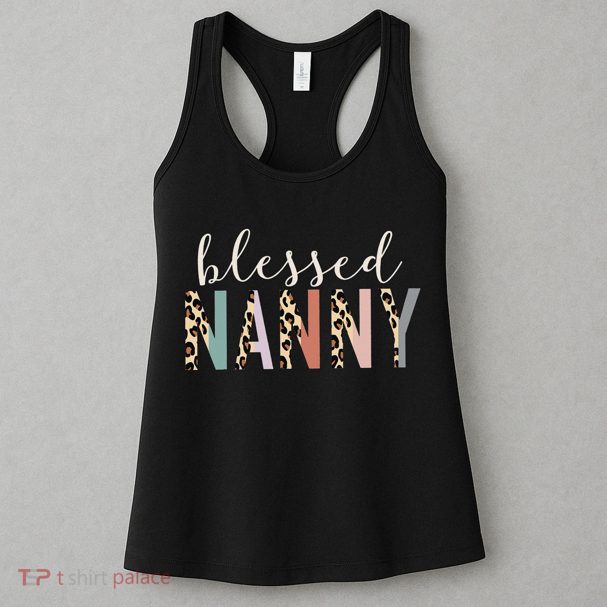 Blessed Nanny Cute Leopard Print Women's Tank Top