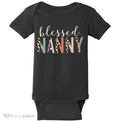Blessed Nanny Cute Leopard Print Baby Bodysuit