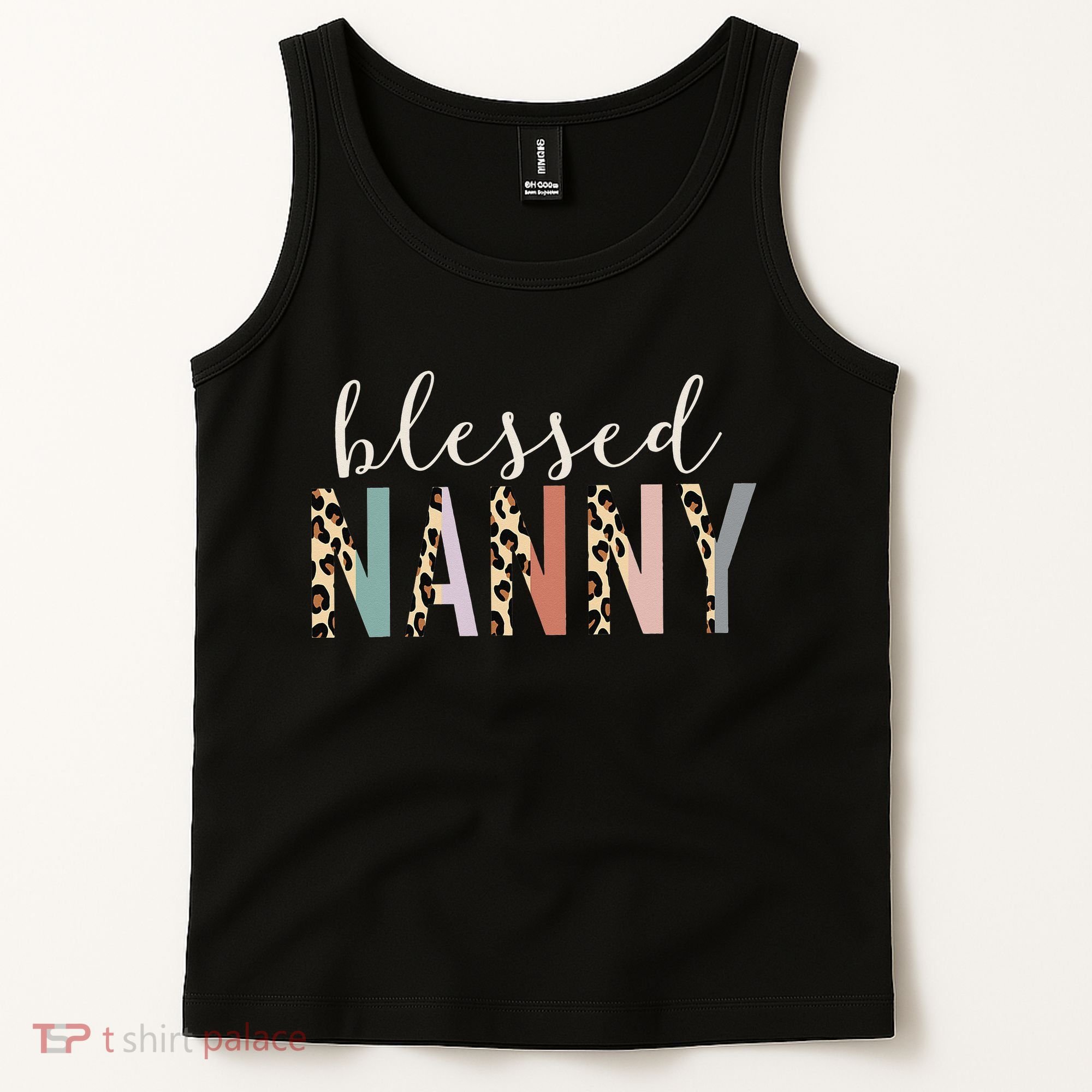 Blessed Nanny Cute Leopard Print Tank Top