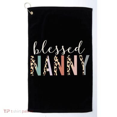 Blessed Nanny Cute Leopard Print Golf Towel