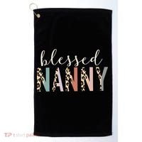 Blessed Nanny Cute Leopard Print Golf Towel thumb 0