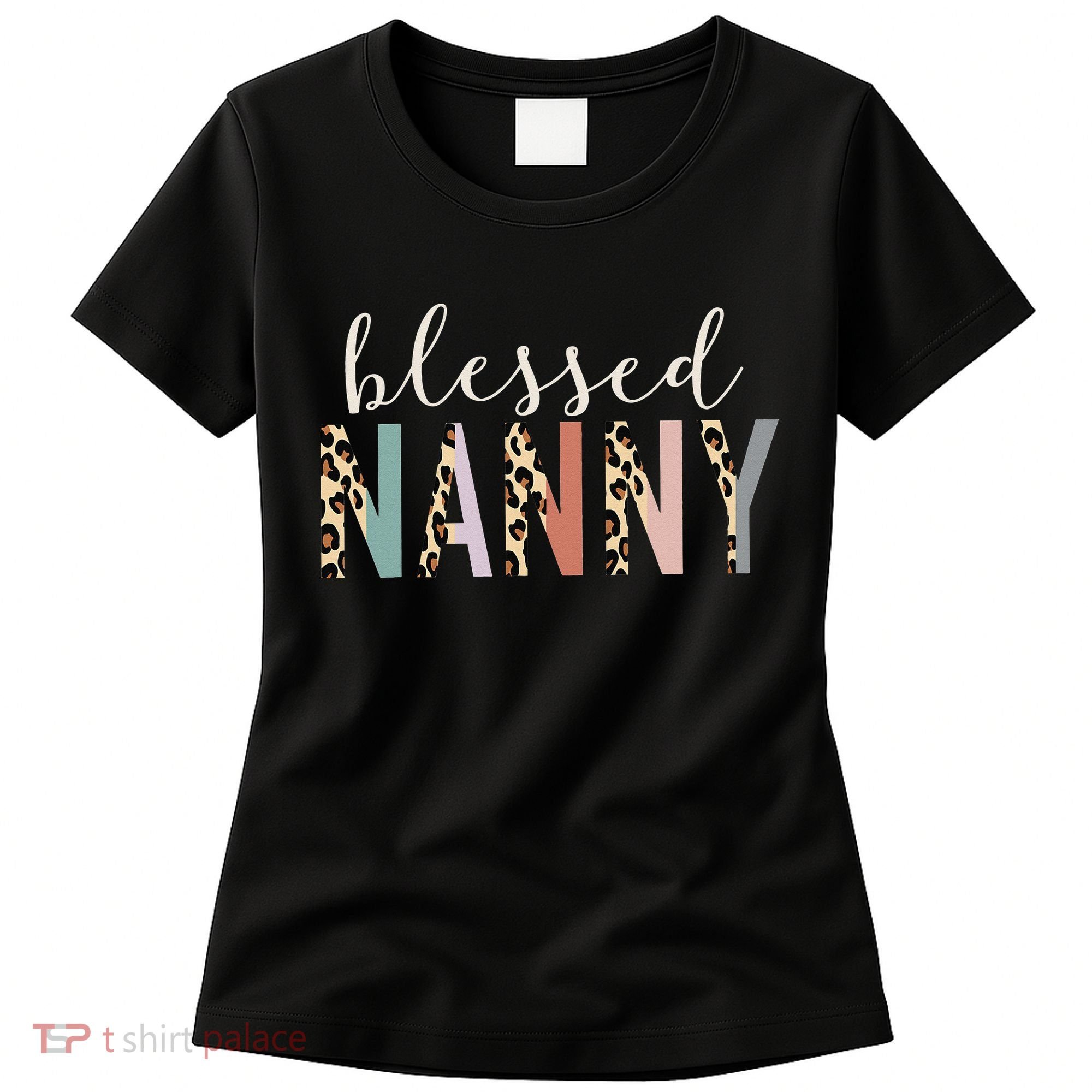 Blessed Nanny Cute Leopard Print Women's T-Shirt