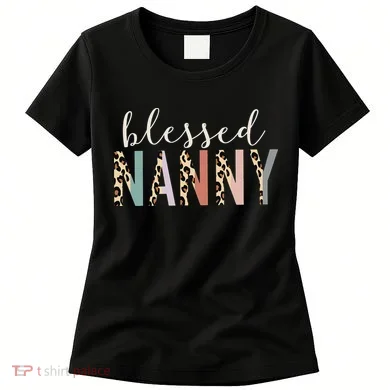 Blessed Nanny Cute Leopard Print Women's T-Shirt