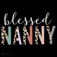 Blessed Nanny Cute Leopard Print Kids Long Sleeve Shirt thumb 2