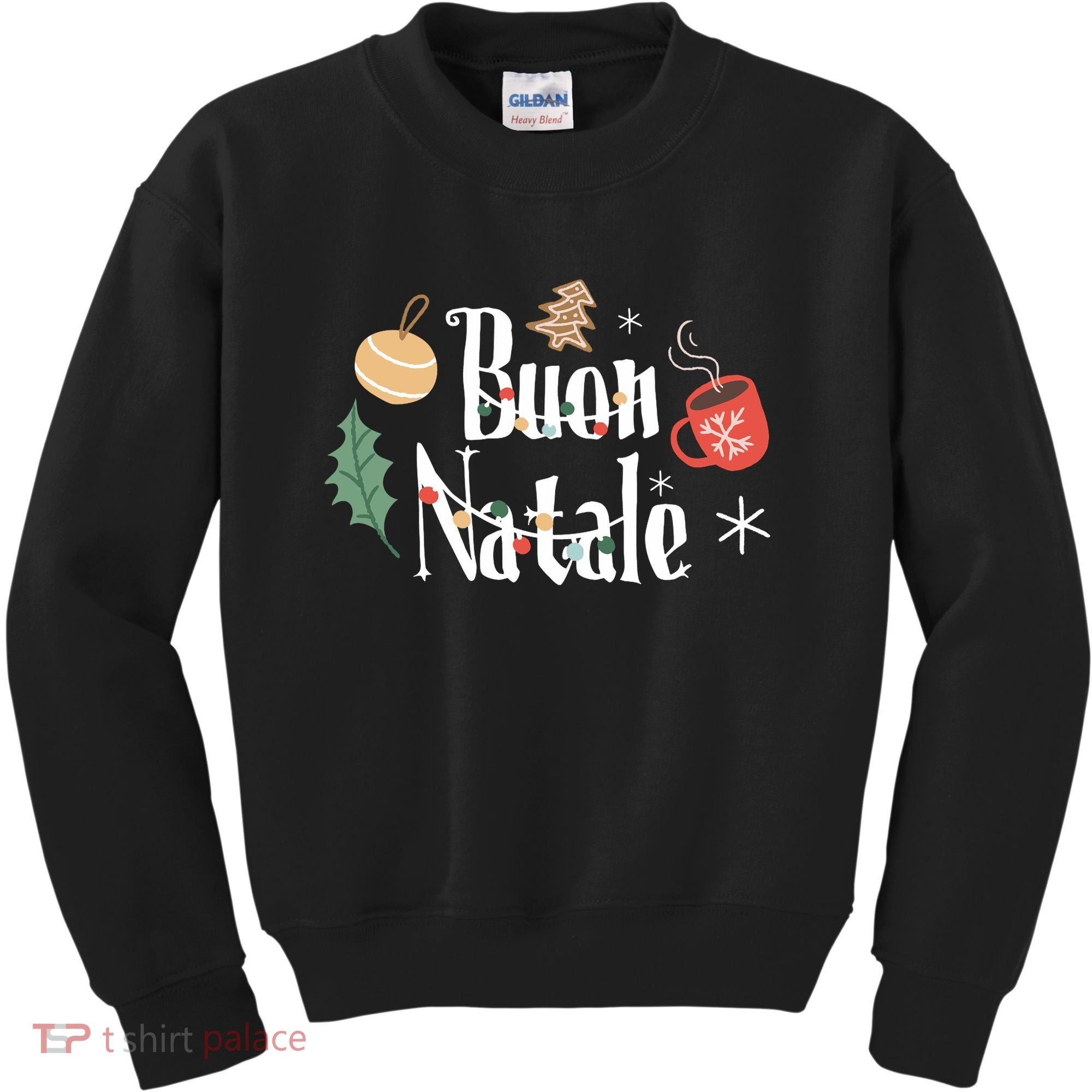 Buon Natale Christmas Italy Italians Long Sleeve Kids Sweatshirt