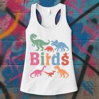 Birds? Nah… Dinosaurs Funny Dino Women's Tank Top thumb 3