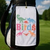 Birds? Nah… Dinosaurs Funny Dino Golf Towel thumb 2