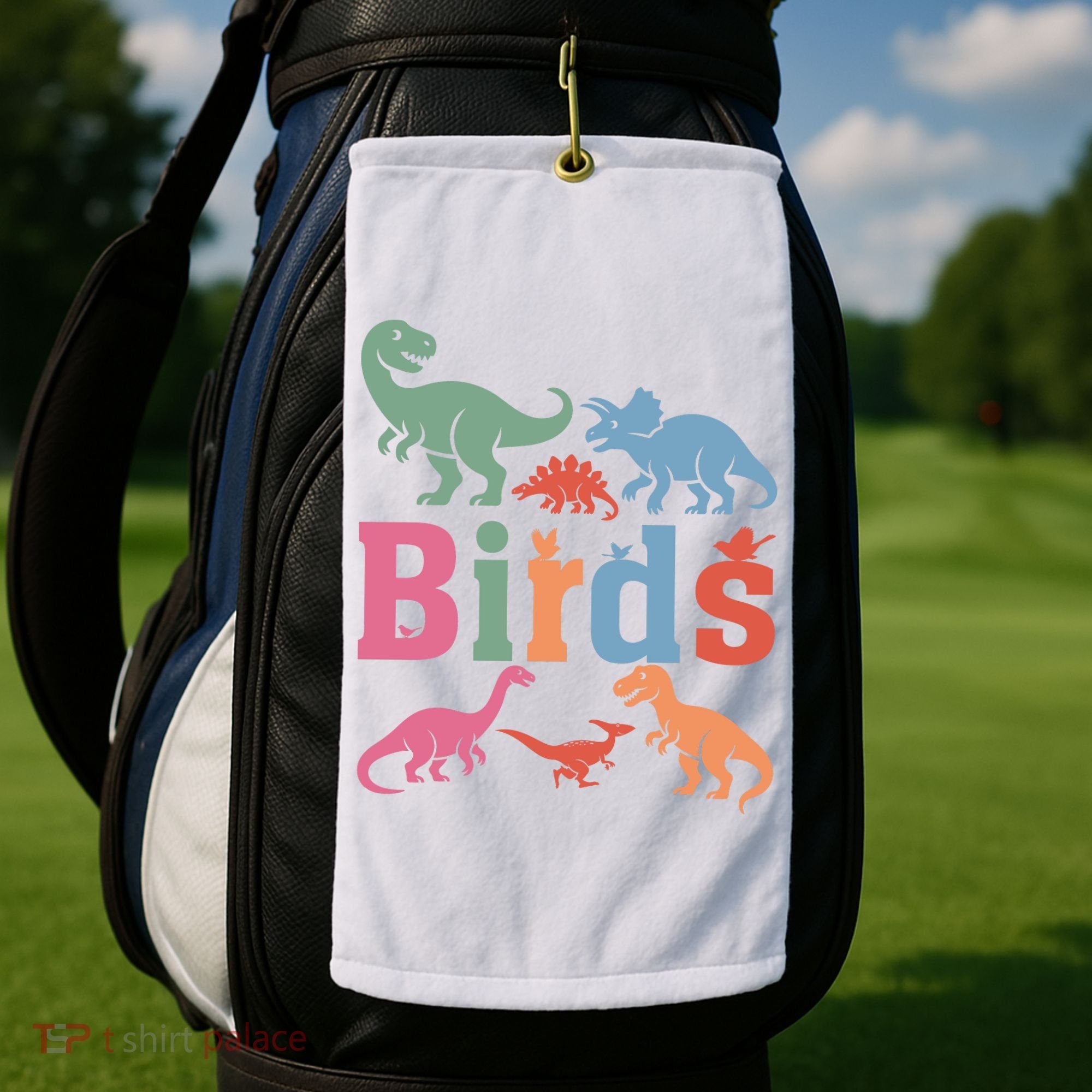 Birds? Nah… Dinosaurs Funny Dino Golf Towel