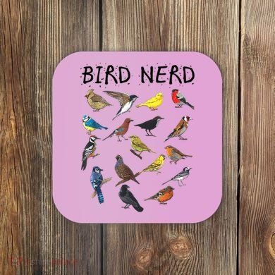 Bird Nerd Different Kinds Of Bird Gift Cute Bird Gift Coaster