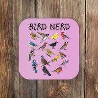 Bird Nerd Different Kinds Of Bird Gift Cute Bird Gift Coaster thumb 0