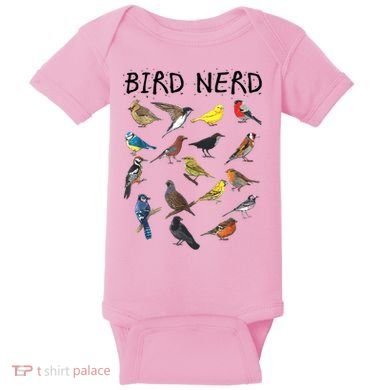 Bird Nerd Different Kinds Of Bird Gift Cute Bird Gift Baby Bodysuit