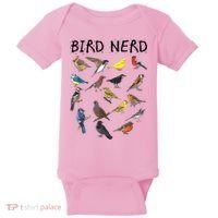 Bird Nerd Different Kinds Of Bird Gift Cute Bird Gift Baby Bodysuit thumb 0