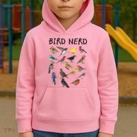 Bird Nerd Different Kinds Of Bird Gift Cute Bird Gift Kids Hoodie thumb 2