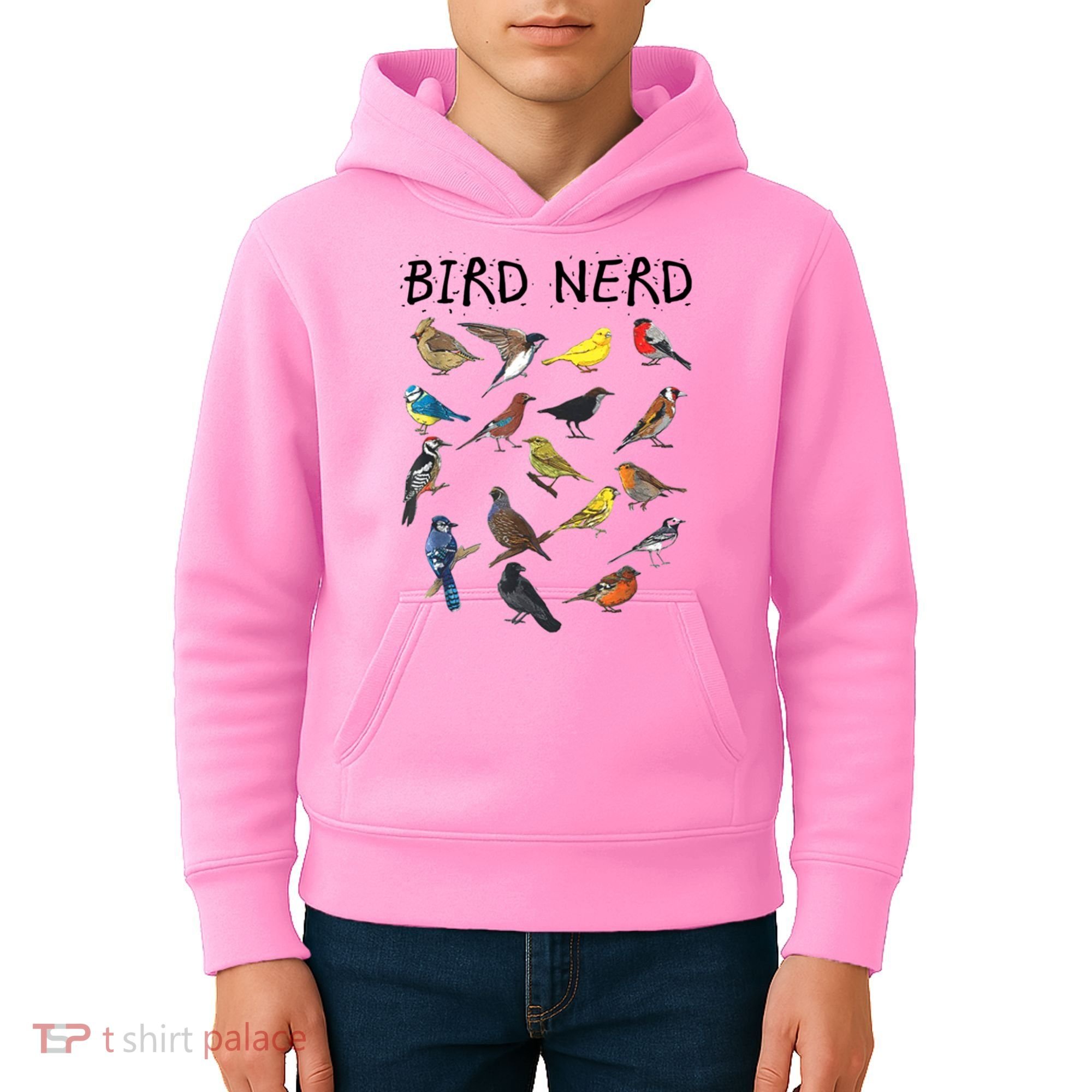 Bird Nerd Different Kinds Of Bird Gift Cute Bird Gift Kids Hoodie