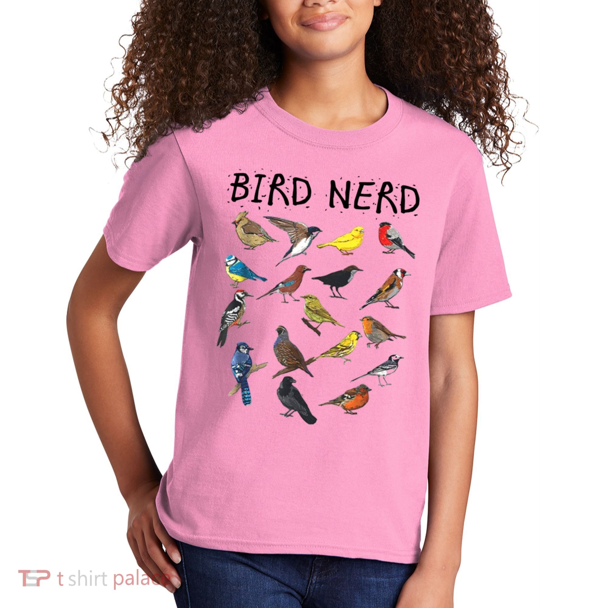Bird Nerd Different Kinds Of Bird Gift Cute Bird Gift Kids T-Shirt