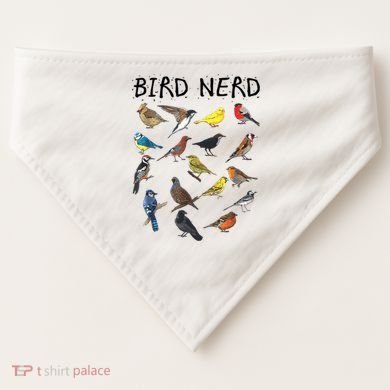 Bird Nerd Different Kinds Of Bird Gift Cute Bird Gift USA-Made Doggie Bandana