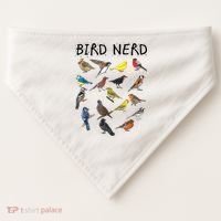 Bird Nerd Different Kinds Of Bird Gift Cute Bird Gift USA-Made Doggie Bandana thumb 0