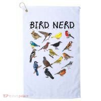 Bird Nerd Different Kinds Of Bird Gift Cute Bird Gift Golf Towel thumb 0