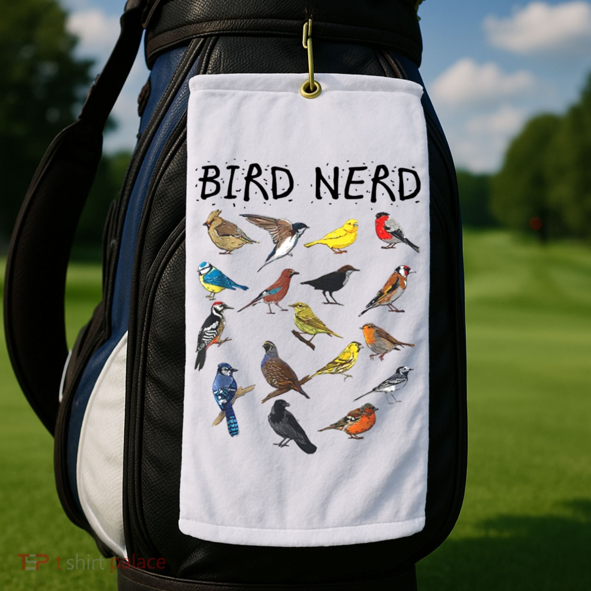 Bird Nerd Different Kinds Of Bird Gift Cute Bird Gift Golf Towel