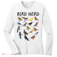 Bird Nerd Different Kinds Of Bird Gift Cute Bird Gift Women's Long Sleeve Shirt thumb 0