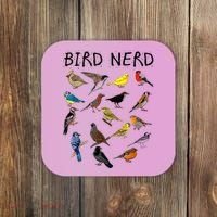 'Bird Nerd Different Kinds Of Bird' Gift Cute Bird Gift Coaster thumb 0