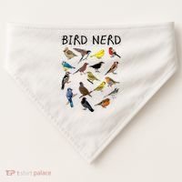 'Bird Nerd Different Kinds Of Bird' Gift Cute Bird Gift USA-Made Doggie Bandana thumb 0