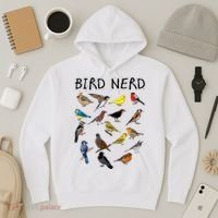 'Bird Nerd Different Kinds Of Bird' Gift Cute Bird Gift Hoodie thumb 3