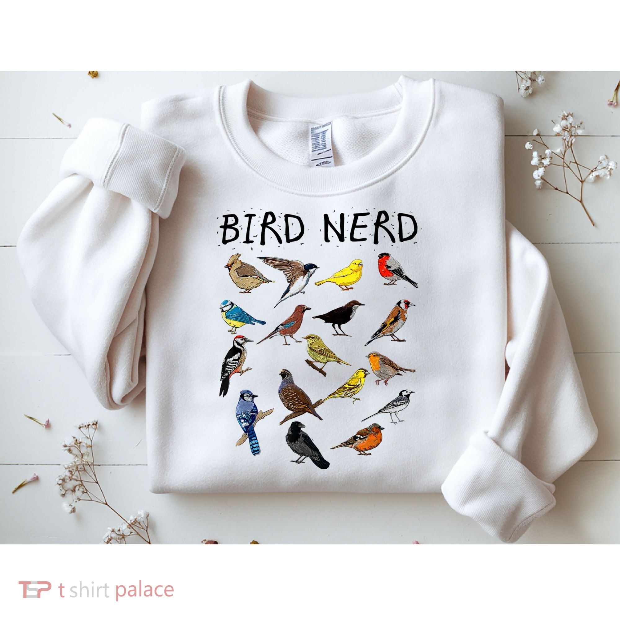 'Bird Nerd Different Kinds Of Bird' Gift Cute Bird Gift Sweatshirt