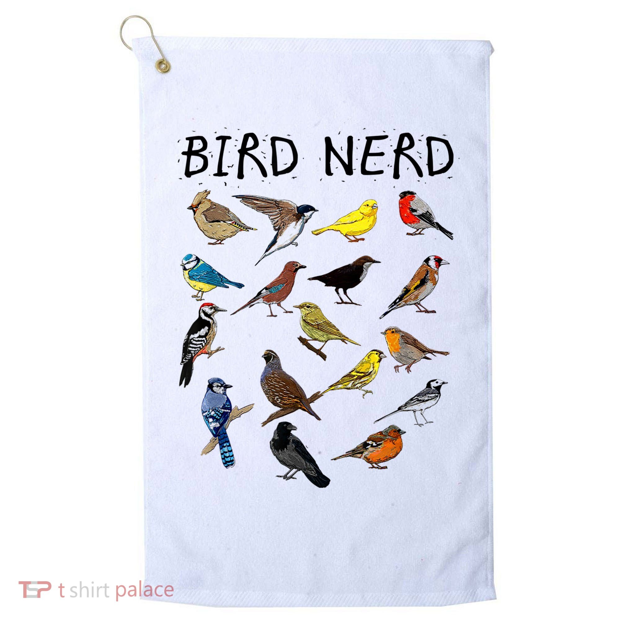 'Bird Nerd Different Kinds Of Bird' Gift Cute Bird Gift Golf Towel