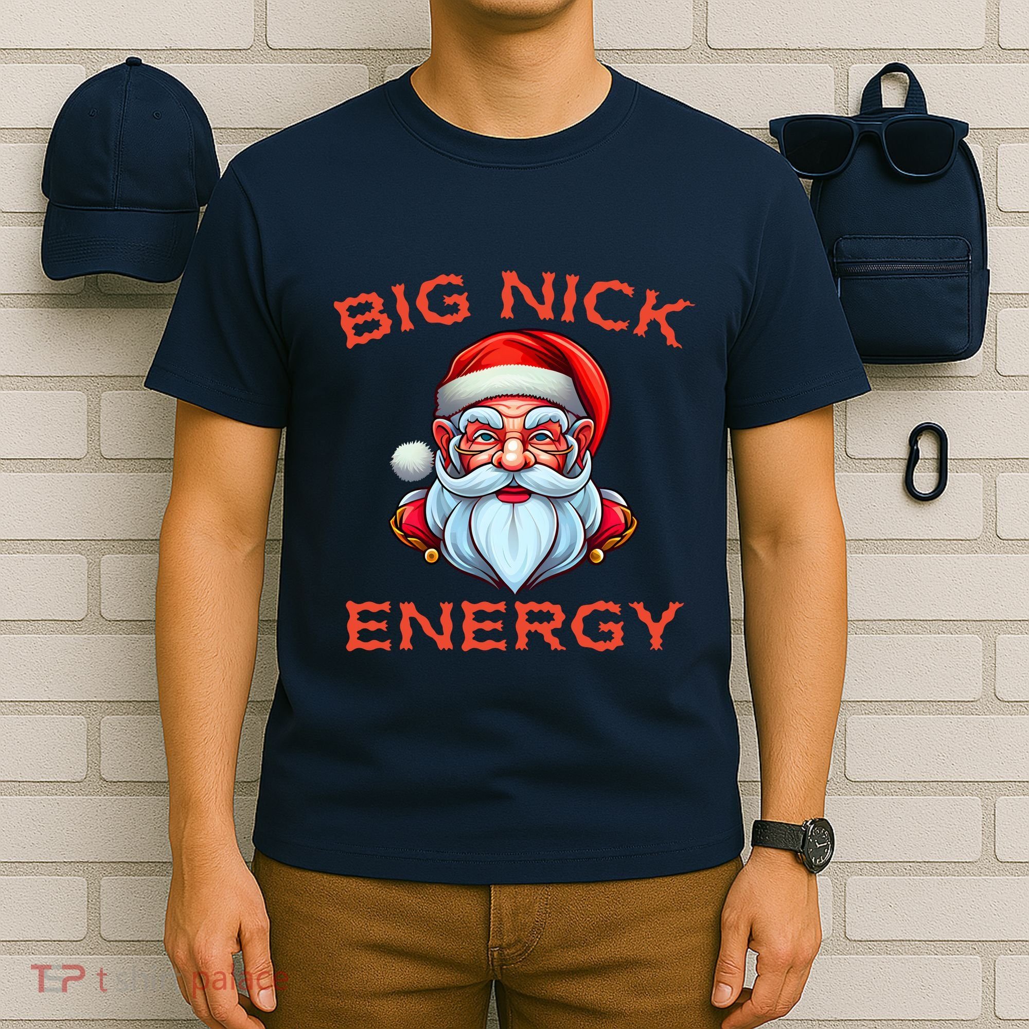 Big Nick Energy Funny Christmas T-Shirt