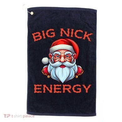 Big Nick Energy Funny Christmas Golf Towel