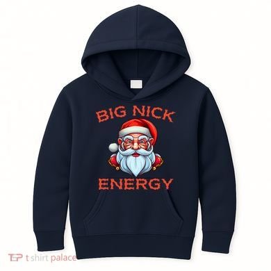 Big Nick Energy Funny Christmas Kids Hoodie