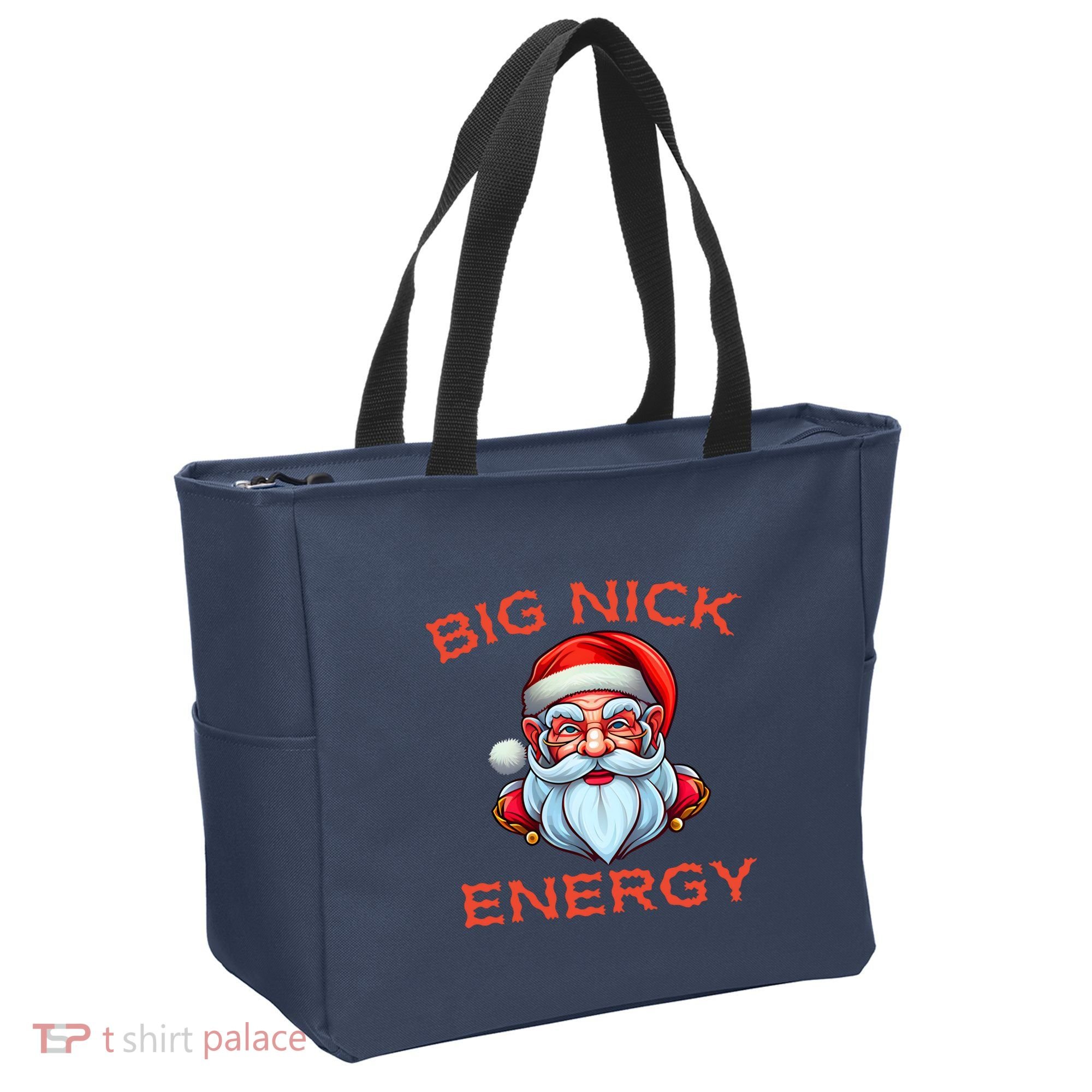Big Nick Energy Funny Christmas Tote Bag