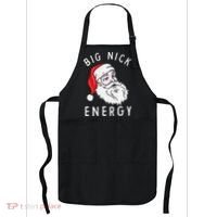 Big Nick Energy Funny Santa Christmas Family Matching  Apron thumb 0