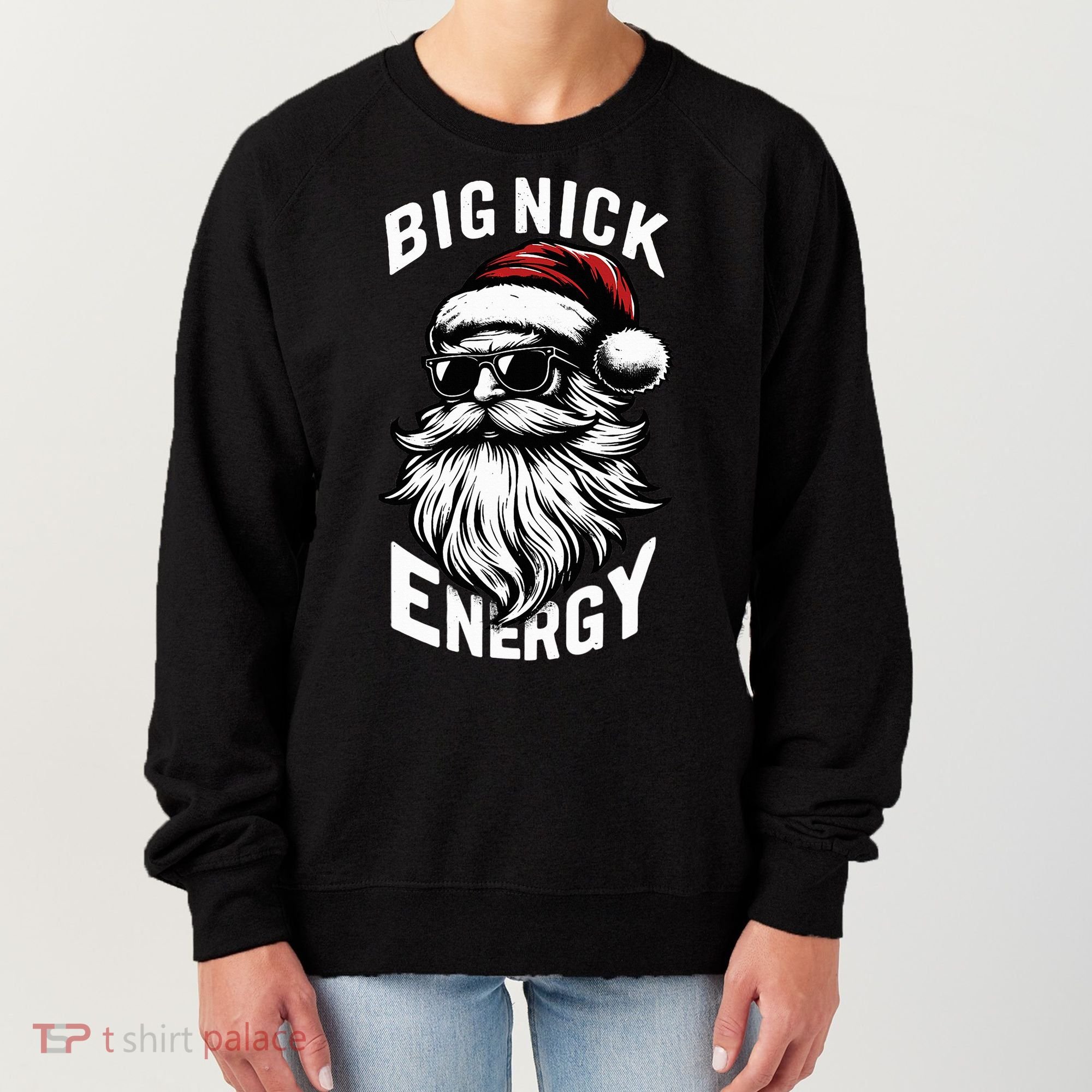 Big Nick Energy Funny Santa Christmas Women's Sweatshirt