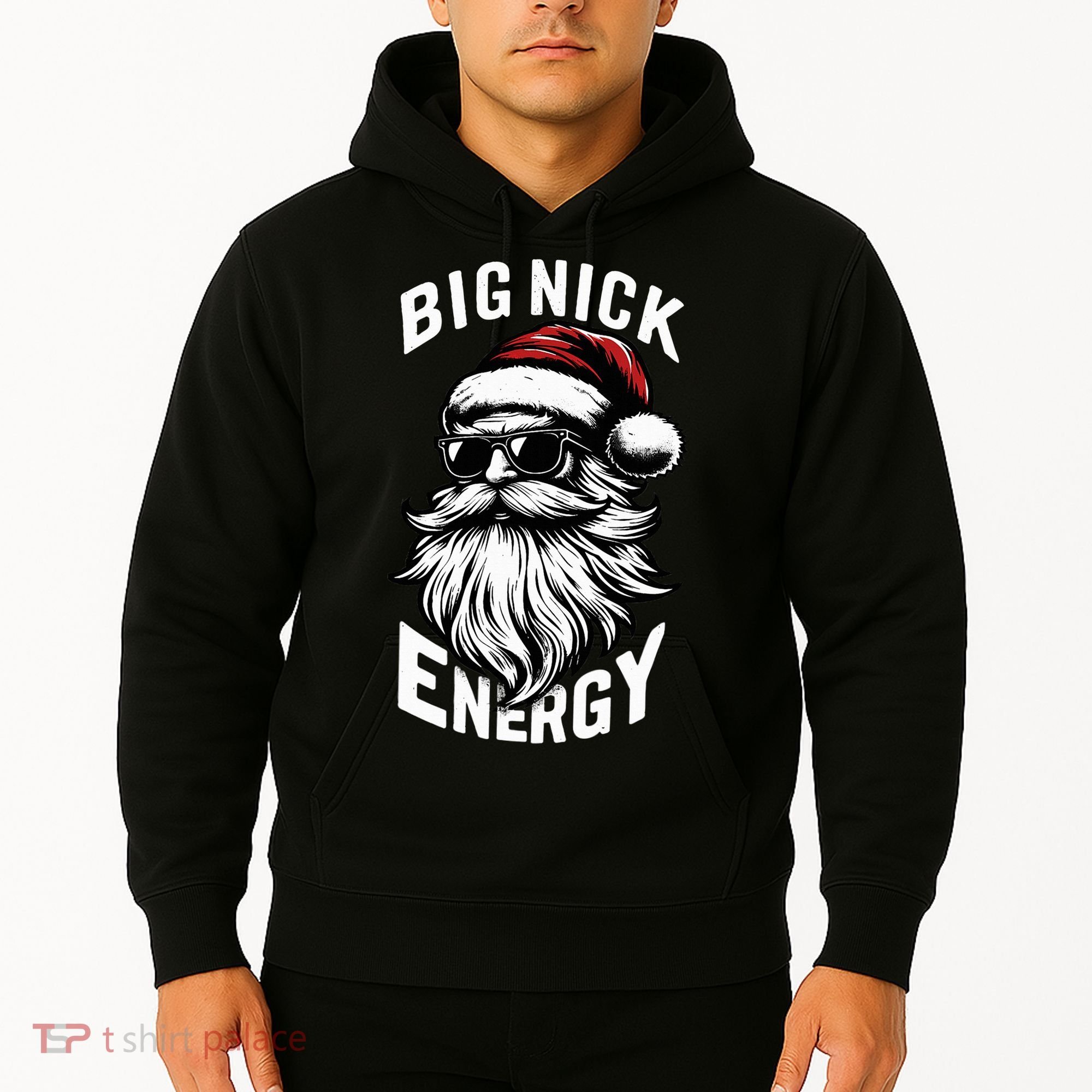 Big Nick Energy Funny Santa Christmas Hoodie