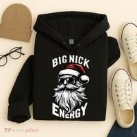 Big Nick Energy Funny Santa Christmas Hoodie thumb 4