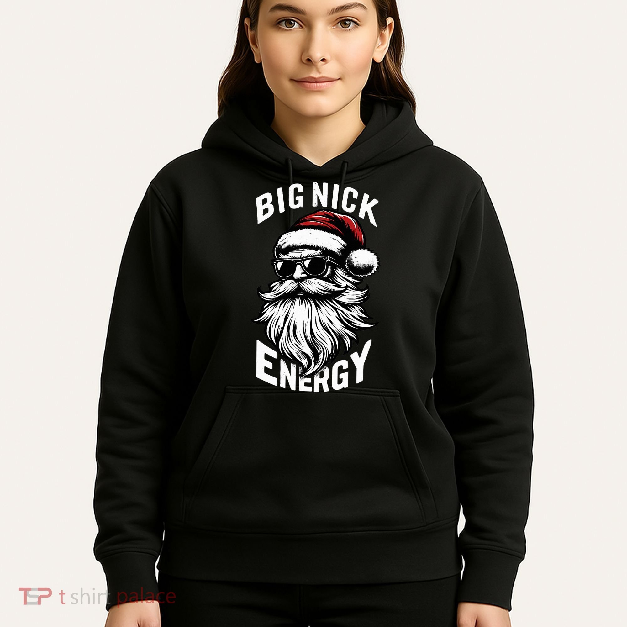 Big Nick Energy Funny Santa Christmas Hoodie