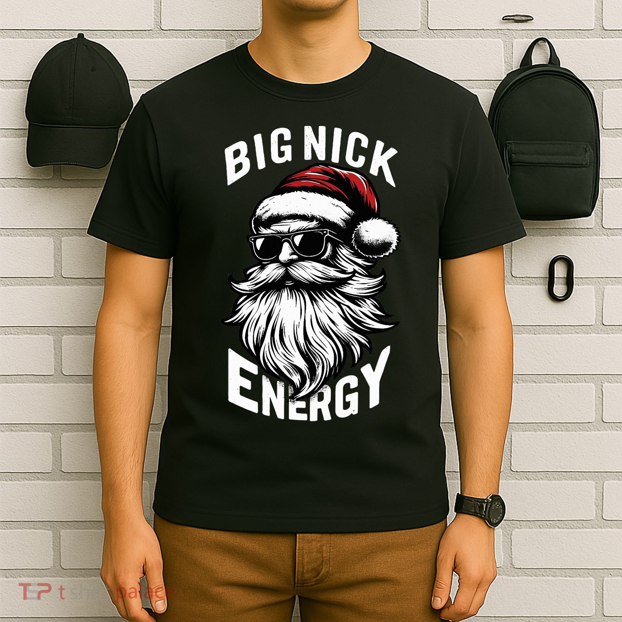 Big Nick Energy Funny Santa Christmas T-Shirt