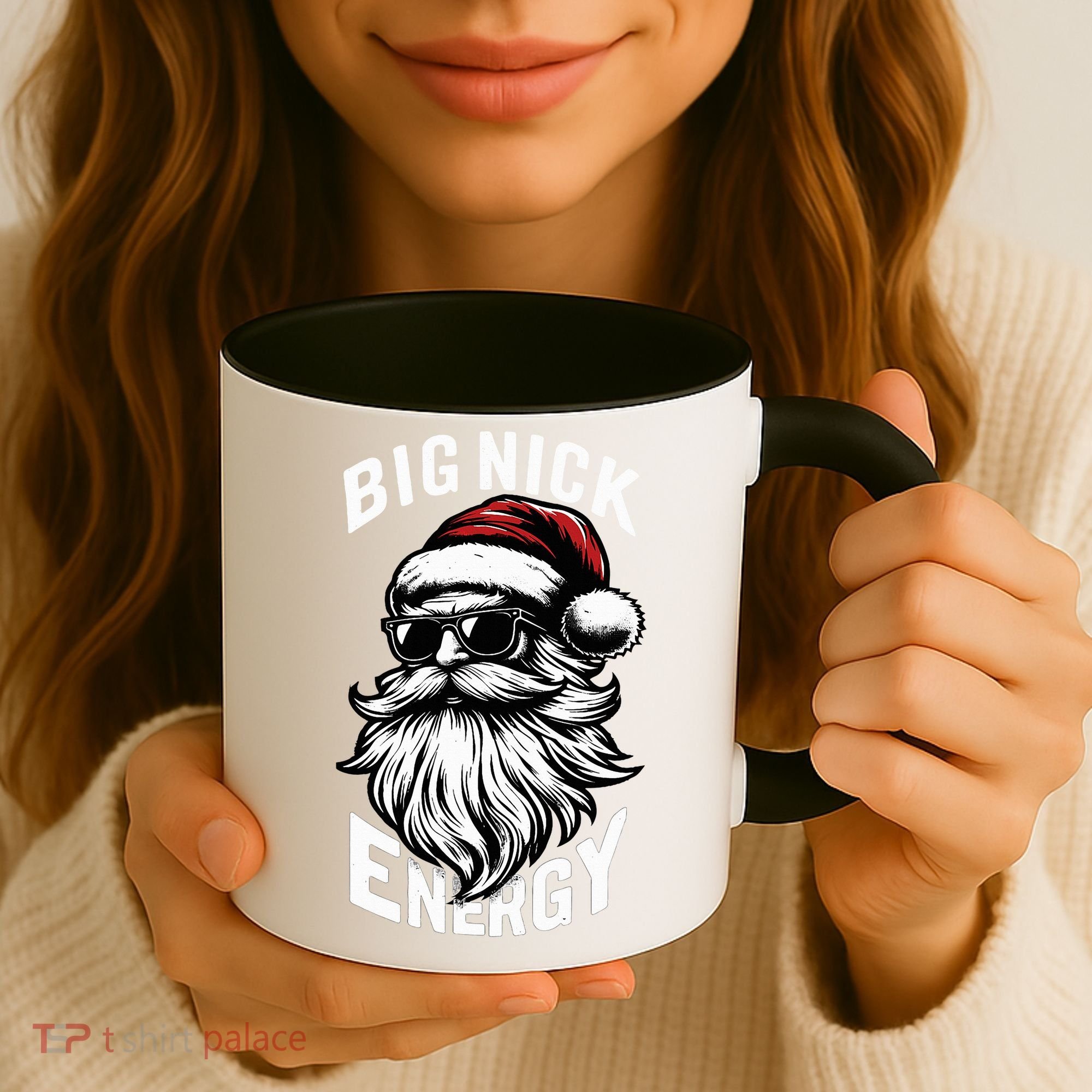 Big Nick Energy Funny Santa Christmas Coffee Mug