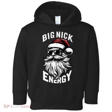 Big Nick Energy Funny Santa Christmas Toddler Hoodie