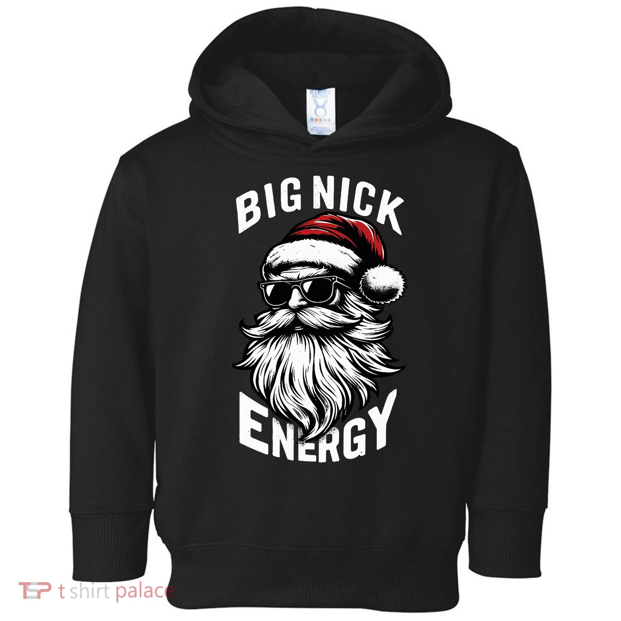 Big Nick Energy Funny Santa Christmas Toddler Hoodie