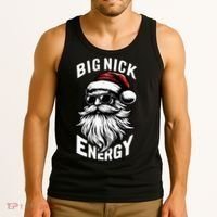 Big Nick Energy Funny Santa Christmas Tank Top thumb 3