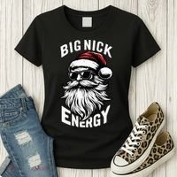 Big Nick Energy Funny Santa Christmas Women's T-Shirt thumb 3