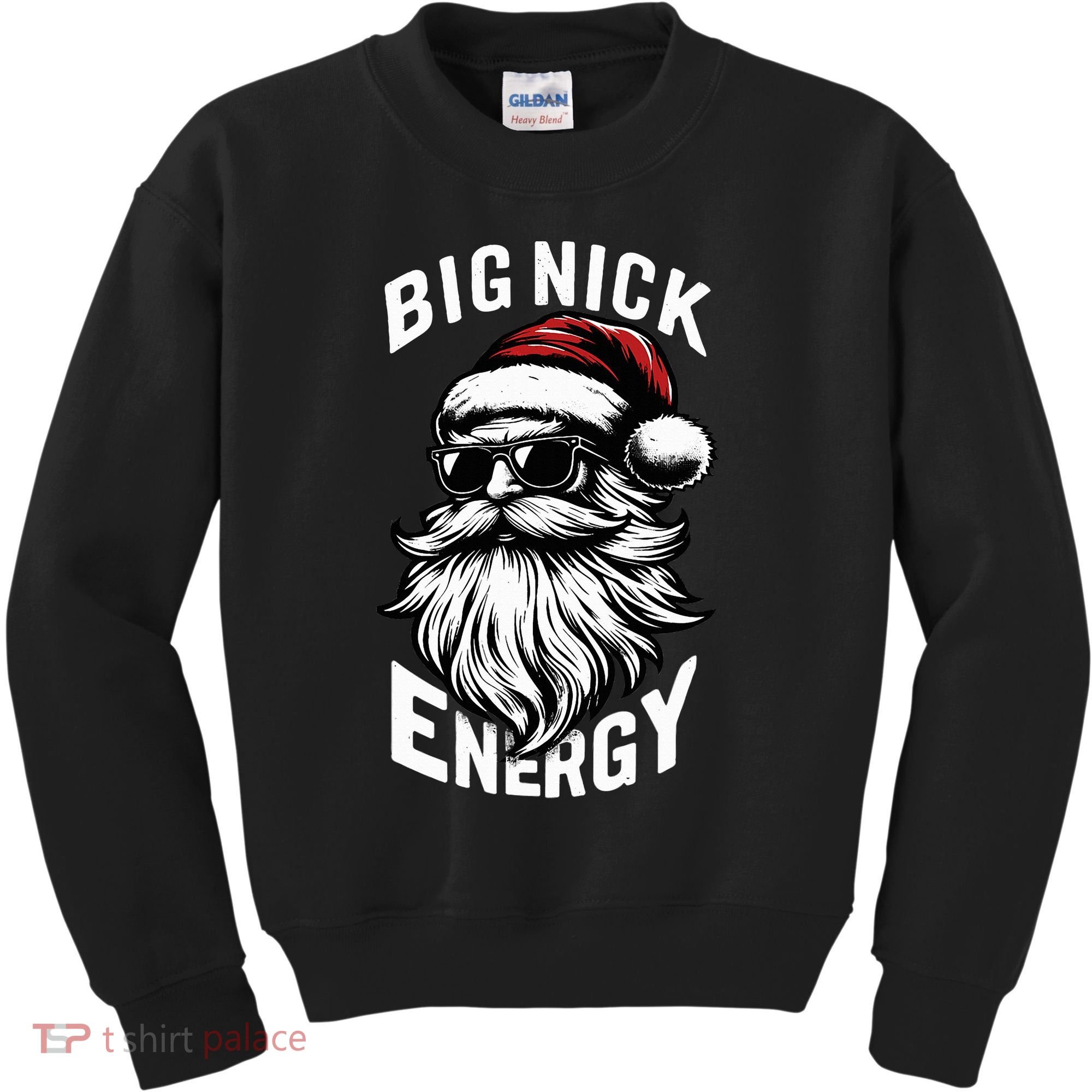 Big Nick Energy Funny Santa Christmas Kids Sweatshirt