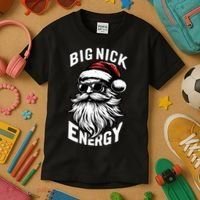 Big Nick Energy Funny Santa Christmas Kids T-Shirt thumb 3
